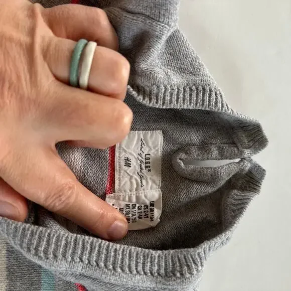 H&M Girls Multicolor Striped Sweater Dress Size 2-4 - Picture 6 of 6